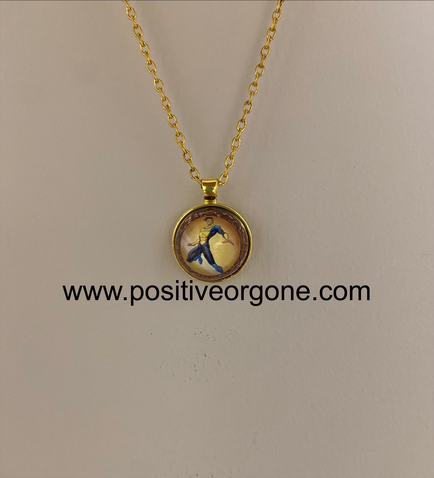 Midnight Blue orgone pendant with crystal and copper layers